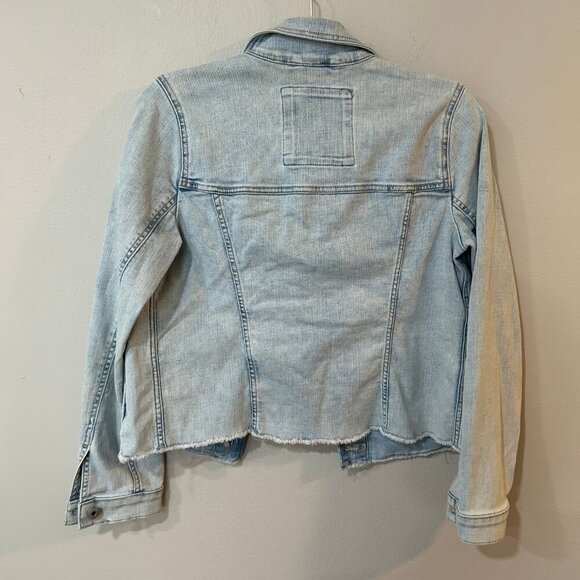 Abercrombie Kids Light Wash Blue Denim Jean Jacket Youth Size 15/16 X-Large - Picture 4 of 4